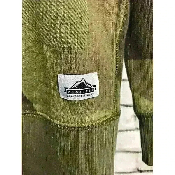 Nwt Penfield Mens Size XS Green Camo Long Sleeve Bridgeport Crew Sweater - Picture 8 of 9